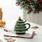 Glitzhome® 6.5" Christmas Ceramic Tree Mug with Lid and Spoon